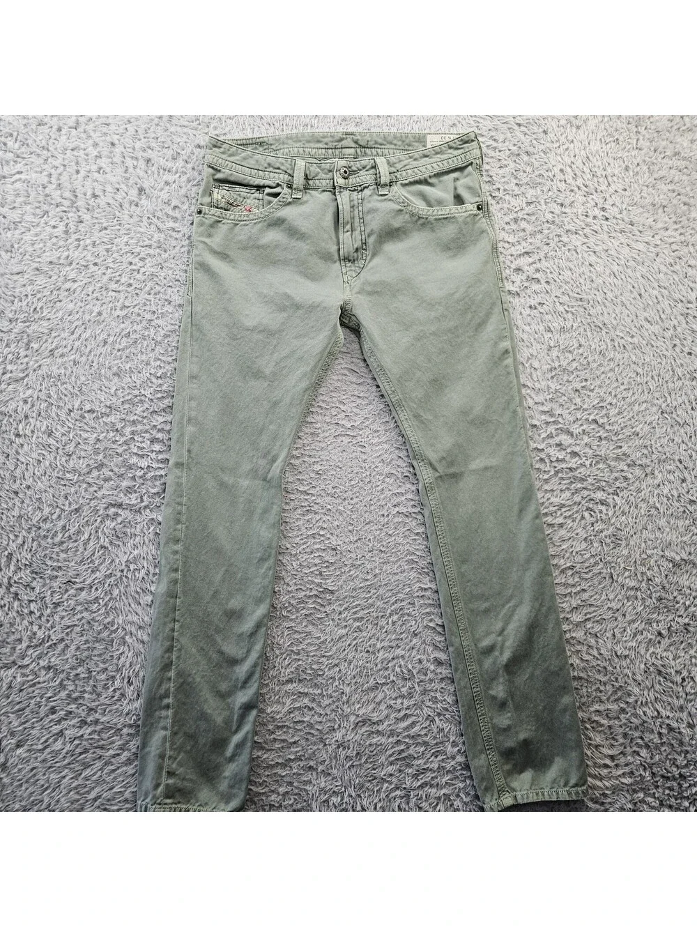DIESEL Jeans Men THAVAR 30 (fits 32x32) Slim Skinny Green